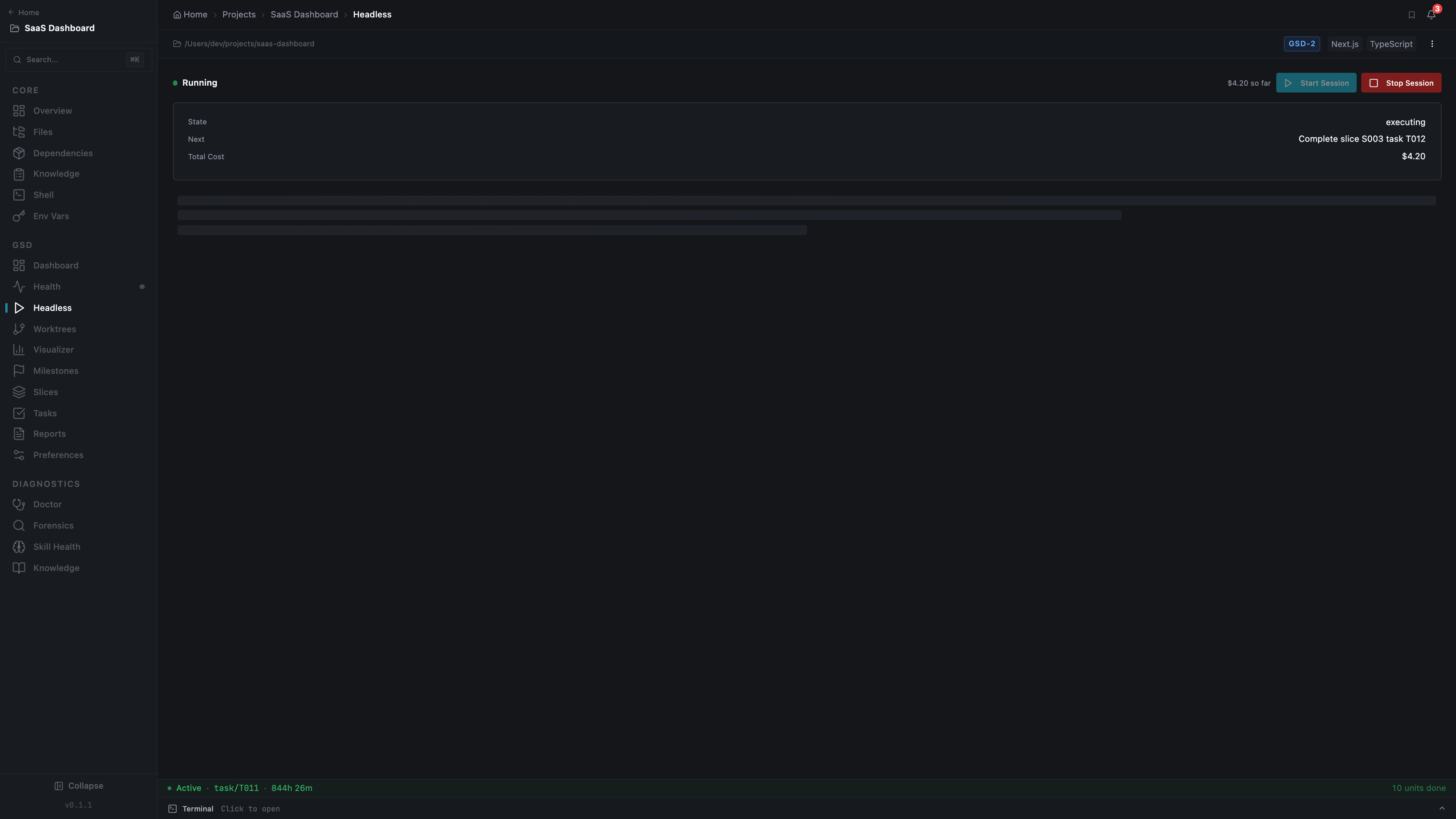GSD-2 Headless mode with execution state and session management